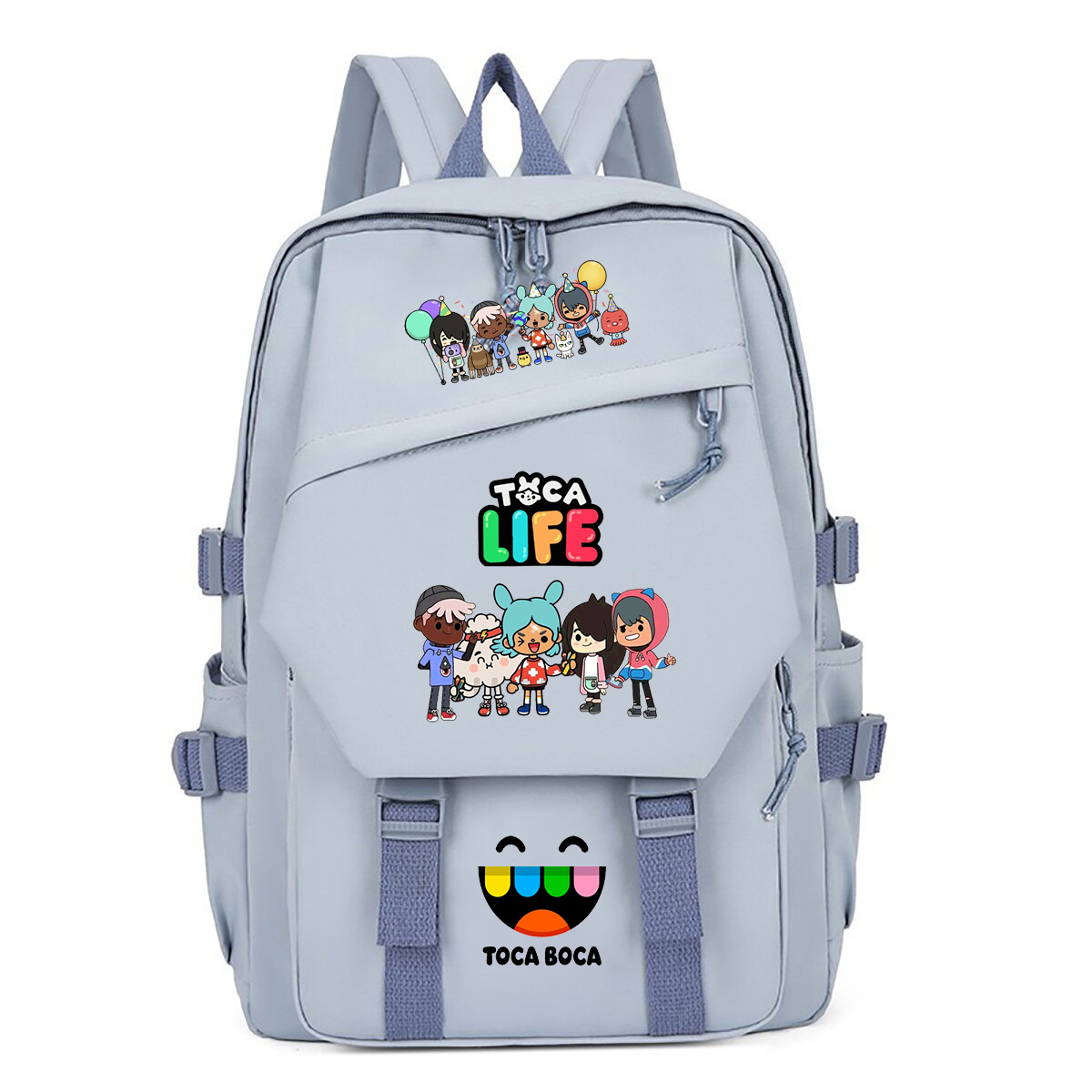 Korean Girl Lifestyle - Toca Life World プリントバックパック子供スクールバッグ高品質学生男の子女の子ラップトップバッグパックファッション韓国スタイルバックパック
